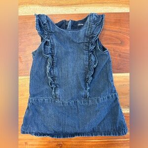 ‼️ SOLD ‼️ Baby Gap Denim Frilled Trim Dress